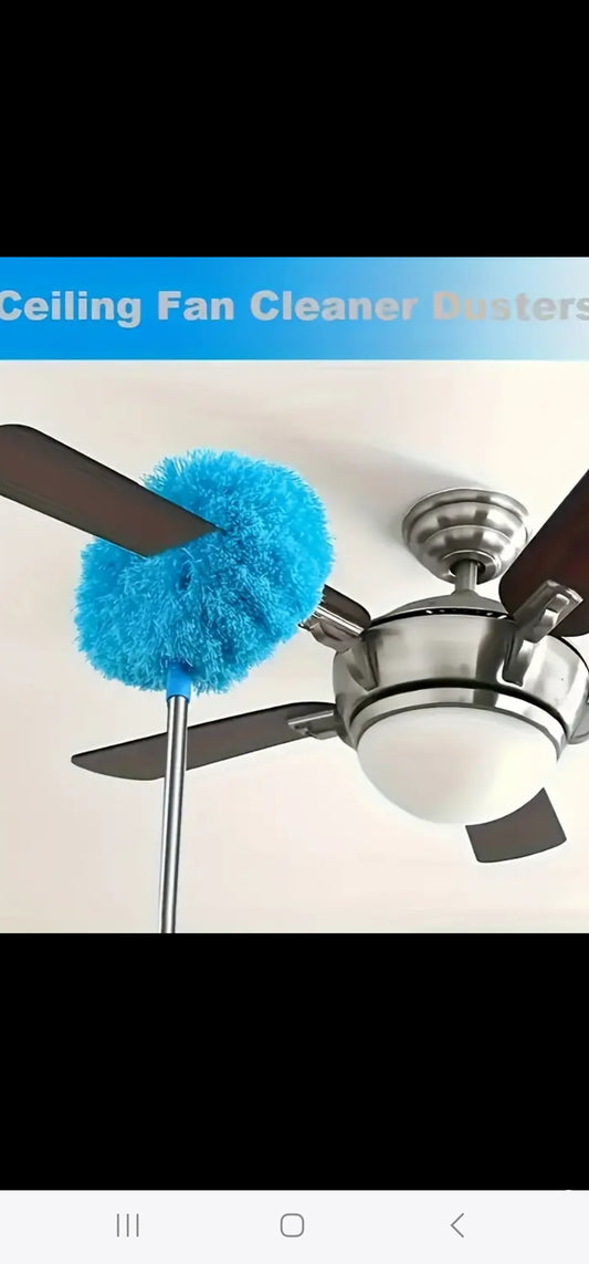 Retractable microfiber dust mop