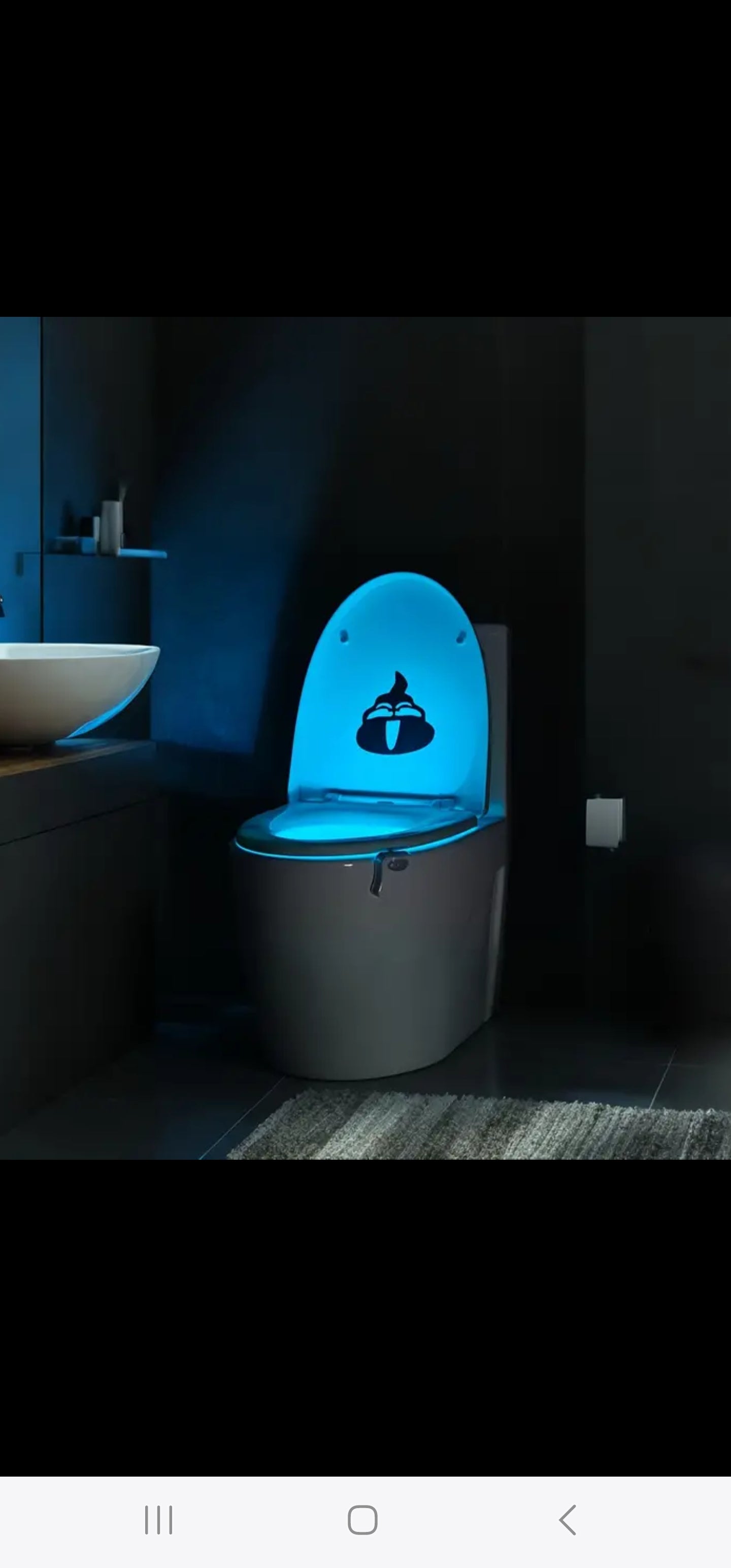 16-color motion sensing Toilet seat night light